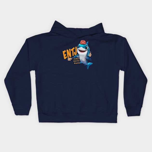 ENTJ Commander, Shark Kids Hoodie by Black Cat